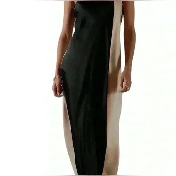 Banana Republic One Shoulder Maxi Dress in Black - Size L (NWT) - Picture 2 of 6